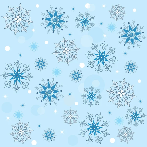 Texture of the Snowflakes — Stock Vector