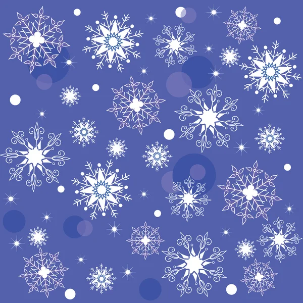 Texture of the Snowflakes — Stock Vector