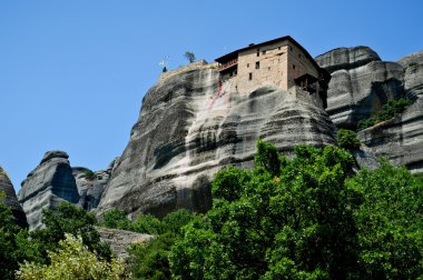 Meteora panorama St nicholas anapaus kutsal Manastırı ile