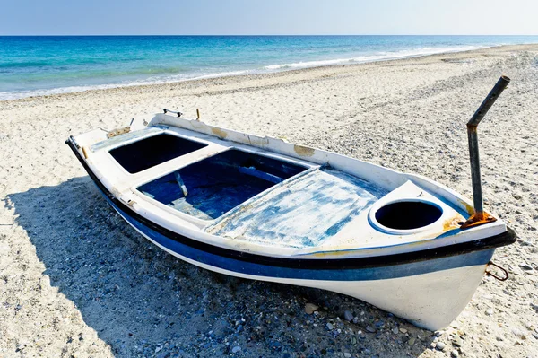 stock image Colourful dinghy, beach resort