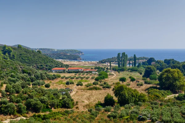 stock image Greek coastline landscape