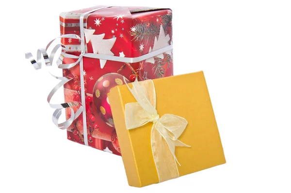 Two gift box with bows — Stock Photo, Image