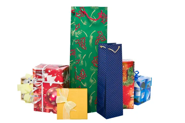 Group of christmas gifts — Stock Photo, Image