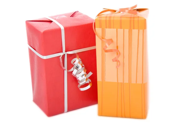 Two Christmas gift boxes — Stock Photo, Image