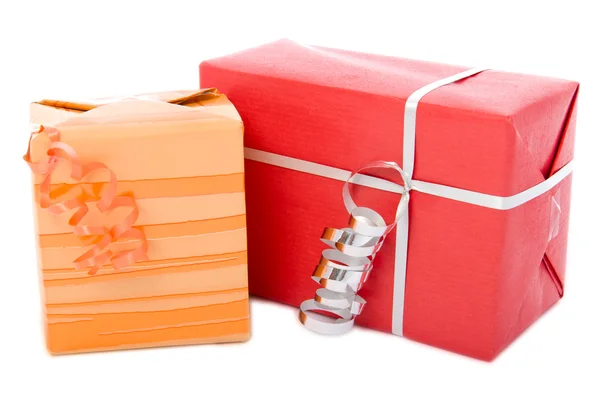 Dvě různé dárkové boxy — Stock fotografie