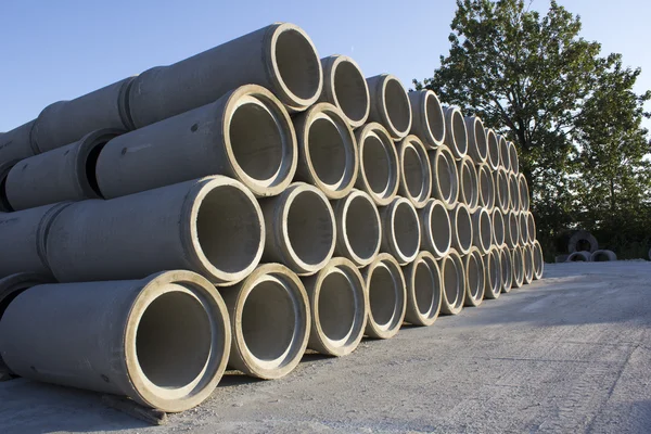 Stacks of Sewer Pipes — Stock Photo, Image
