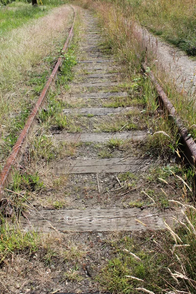 Verlaten trein sporen — Stockfoto