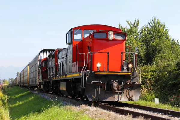 Stora röda tåget — Stockfoto