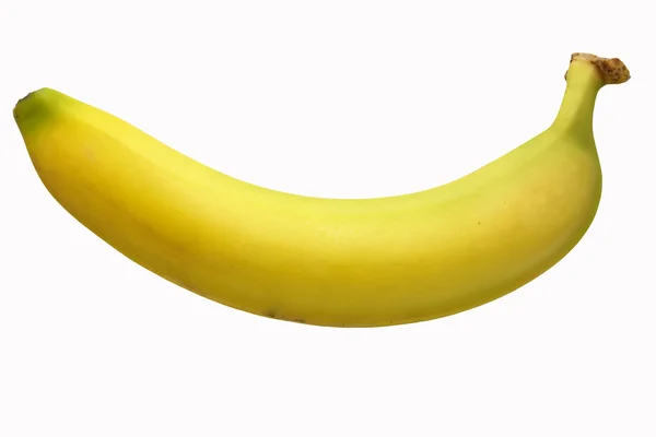 stock image One yellow banana isolated in a white background