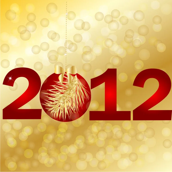 New Year 2012, vector illustration — Stock Vector