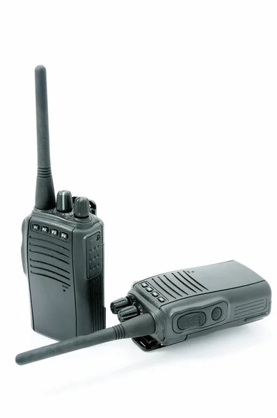 Iki profesyonel taşınabilir radyo setleri kompakt — Stok fotoğraf
