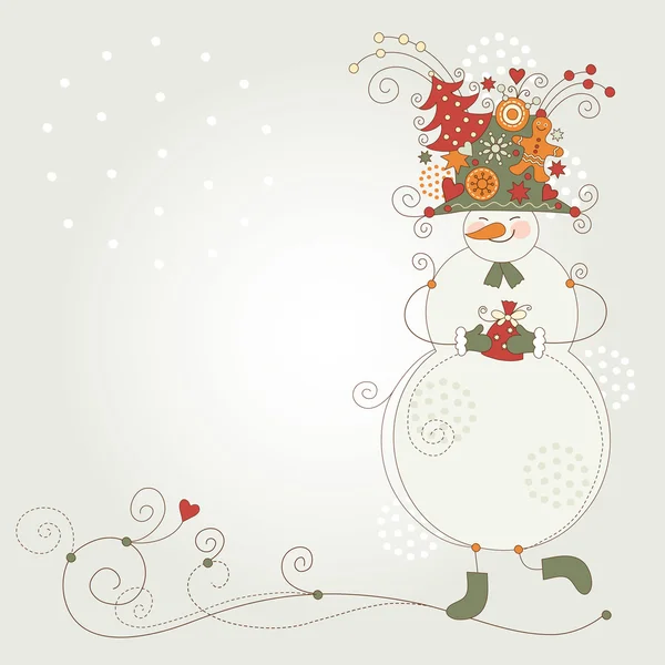 圣诞节和新年的贺卡 — 图库矢量图片