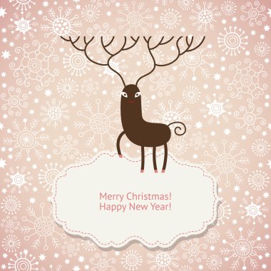 Christmas and New Year's card clipart