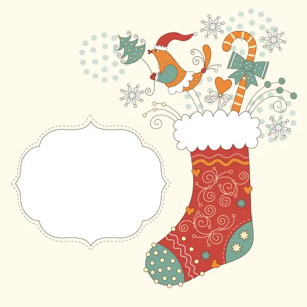 クリスマスと新年のグリーティング カード — ストックベクタ