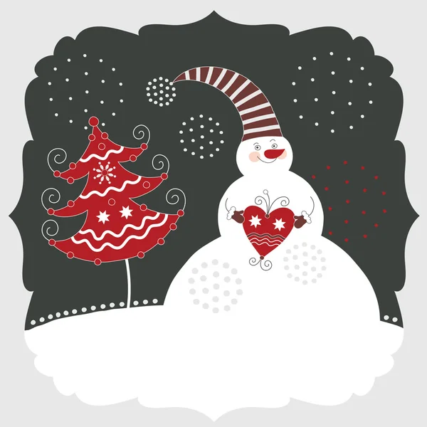 圣诞节和新年的贺卡 — 图库矢量图片