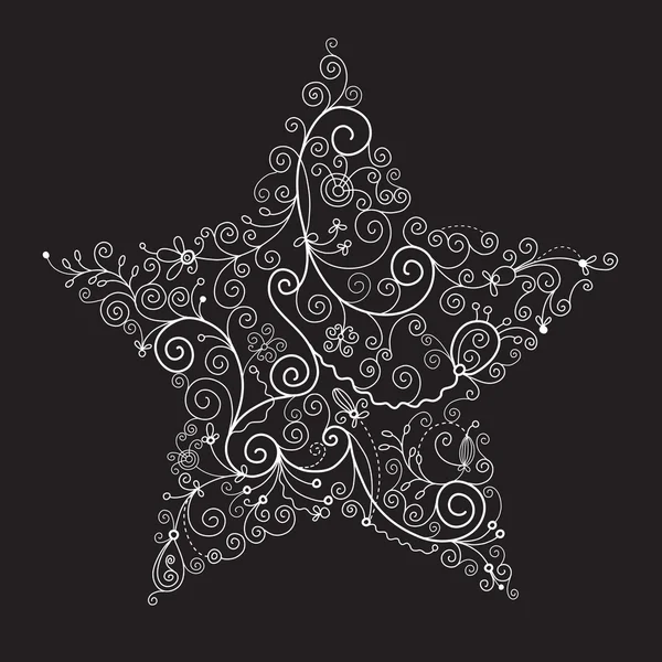 Dekoratif yıldız — Stok Vektör