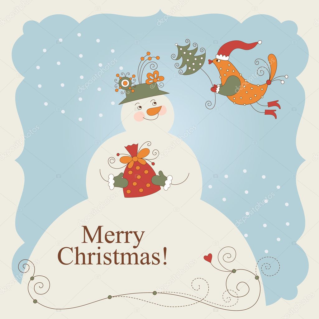 Christmas and New year's greeting card