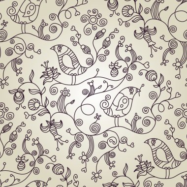 Cute seamless pattern clipart