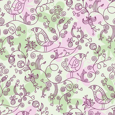 Cute seamless pattern clipart