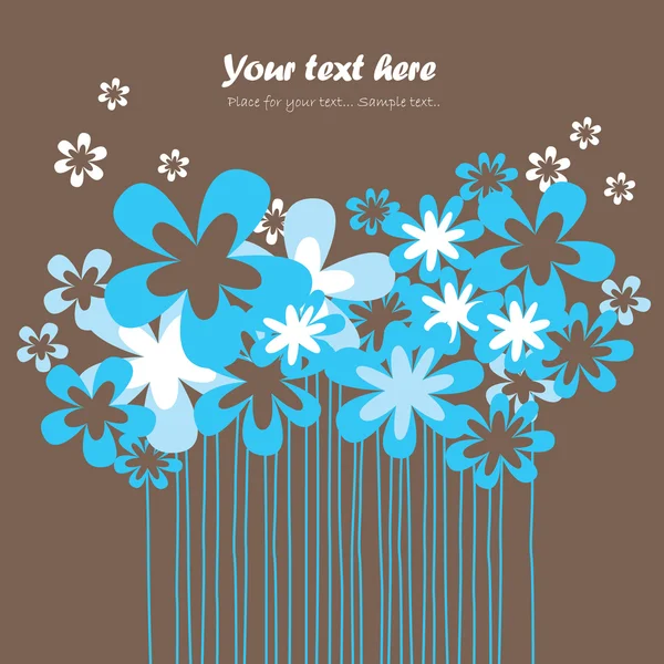 Carte de voeux, motif floral — Image vectorielle