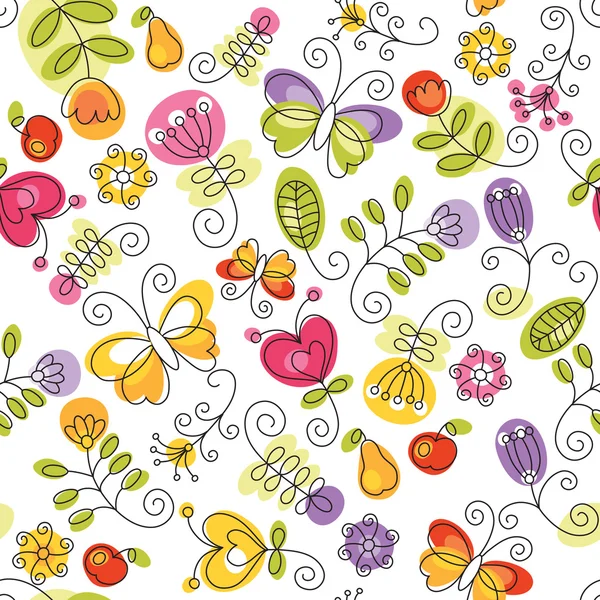 Fond floral estival — Image vectorielle