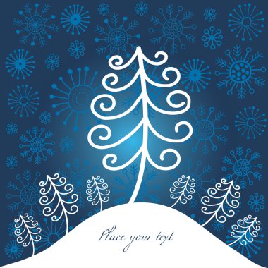 Christmas and New Year's greeting card clipart