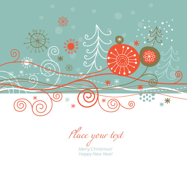 Christmas and New Year's greeting card