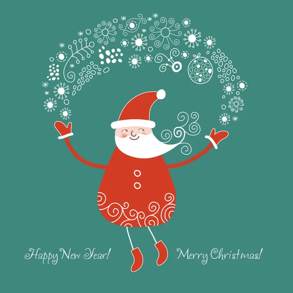 Boże Narodzenie i nowy rok powitanie karta — Wektor stockowy