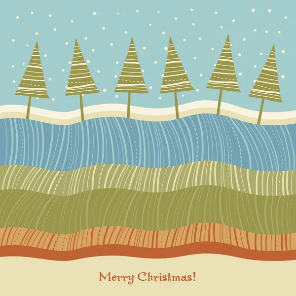 Carte de voeux de Noël et du Nouvel An — Image vectorielle