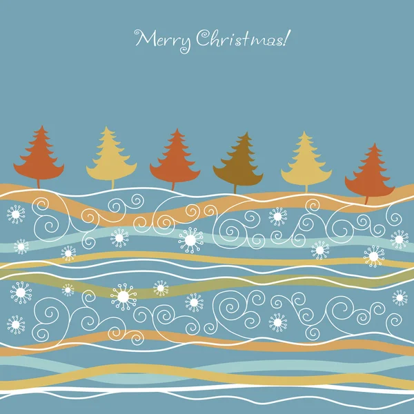 Christmas and New Year's greeting card — Stock Vector