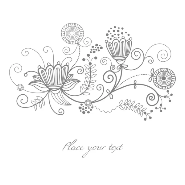 Schattig floral illustratie — Stockvector