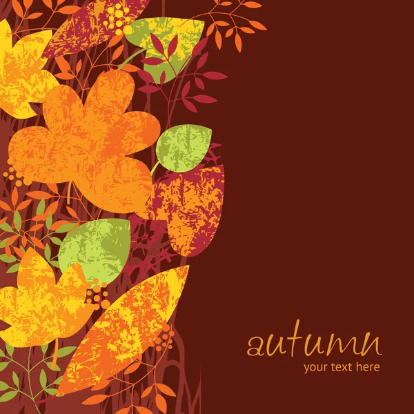 Autumn vertical background — Stock Vector