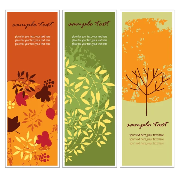 Autumn vertical banners — Stock Vector