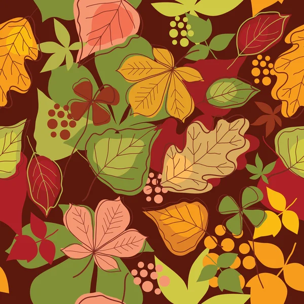 Autumn seamless illustration — Stock Vector