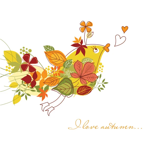 Pájaro de otoño — Archivo Imágenes Vectoriales