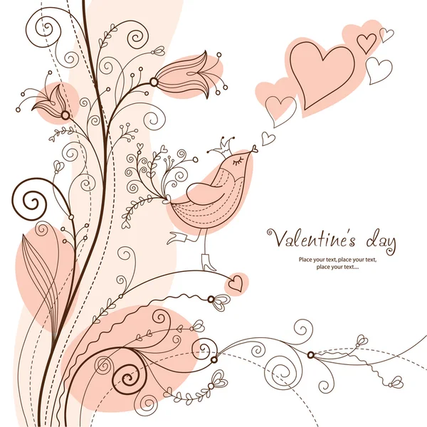 Romantic floral background — Stock Vector