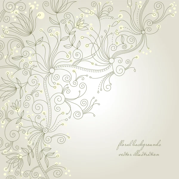 Fond floral, carte de vœux — Image vectorielle