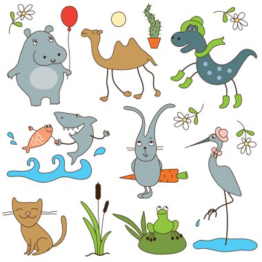 Cartoon animals clipart