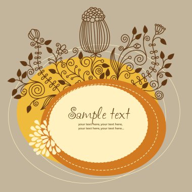 Floral background, greeting card clipart