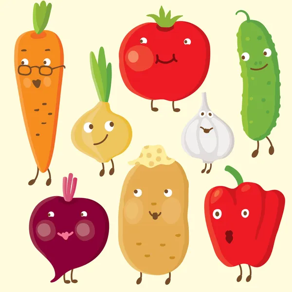 Salutations légumes — Image vectorielle