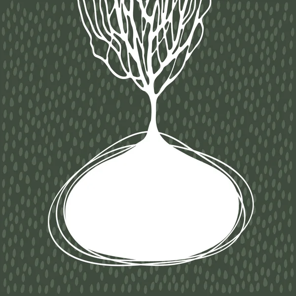 Metin için yer ile soyut ağacı — Stok Vektör