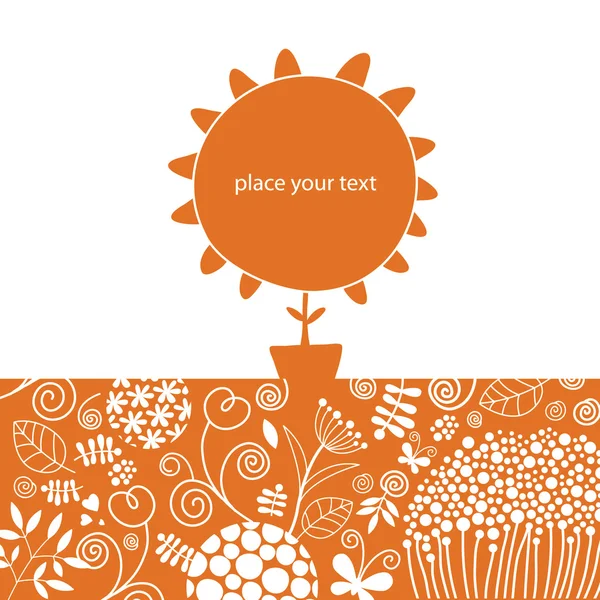 Fond floral avec place pour votre texte — Image vectorielle