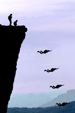 Base-jumping clipart