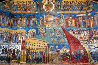Картина, постер, плакат, фотообои ""the judgment day "fresco on western wall of voronet monastery
,", артикул 7690707