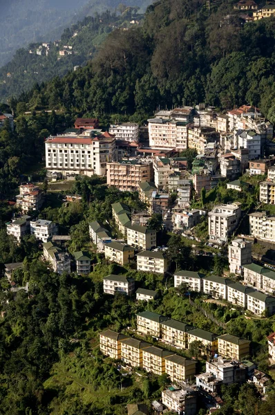 Aerial view of gangtok capital of sikkim — Stock Photo, Image