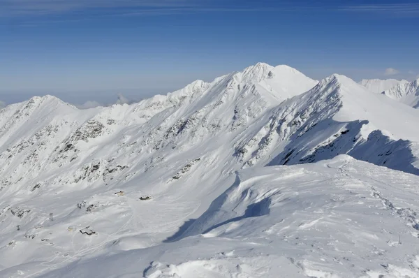 Balea χιονοδρομικό κέντρο στη Ρουμανία Τρανσυλβανία που παρατηρείται από τα ανωτέρω — Φωτογραφία Αρχείου