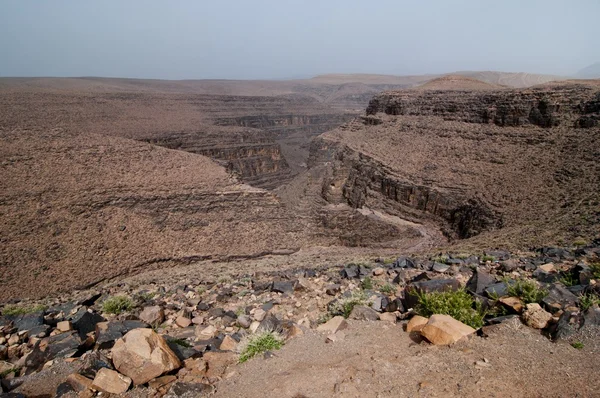 Beau canyon rocheux sec au Maroc — Photo