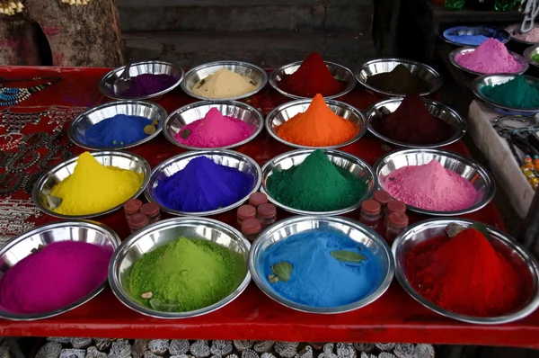 Різноманітність кольорів порошку для фарбування шкіри Стокове Зображення