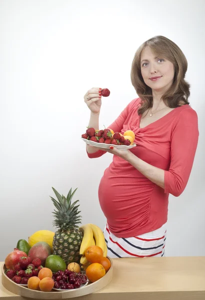 Ernährung in der Schwangerschaft Stockbild
