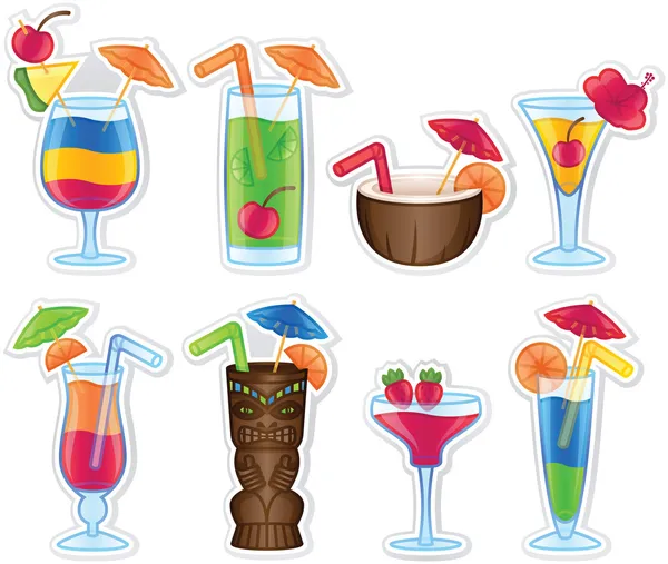 Тропические напитки — стоковый вектор